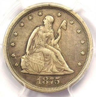 1875 - S Twenty Cent Coin 20c - Pcgs Xf Details - Rare Certified Type Coin