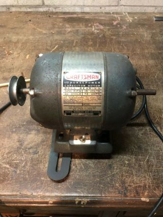 Vintage Craftsman Electric Table Saw Motor Model 115.  7556 3450rpm 1/2 Hp