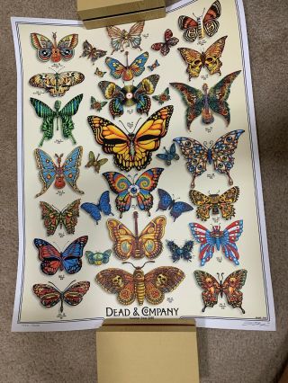 Dead And Company Summer Tour 2019 Poster Vip Rare Butterfly Emek