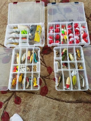 Backpack Tackle Bag Tackle Box Loaded With Vintage Lures Jigs Hooks And More