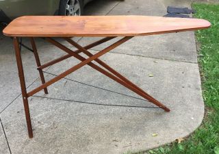 Antique Vintage Ironing Iron Board 1900 - 1949 Wood Primitive Folding Collapsible 3