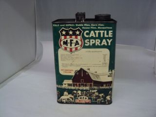 Vintage Advertising M - F - A Cattle Spray 1 Gallon Can Empty 298 - Q