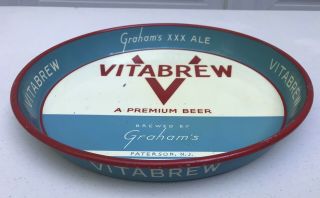 Rare Antique Beer Tray VITABREW Paterson Nj 2