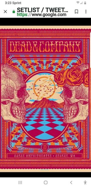Artist Proof Rare Dead & Company Gorge Wa 6/28/18 Signed & Numbered