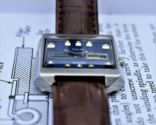 Unique and rare vintage Titoni Space Star large Swiss men ' s automatic watch 4