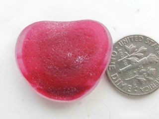 1 Multi Exquisite Pink Heart Xl 0.  31oz Jq Rare Seaham English Sea Glass