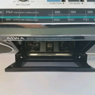 Vintage Aiwa Stereo CS - W220 Boombox Radio Cassette Recorder Dubbing Continuous 7