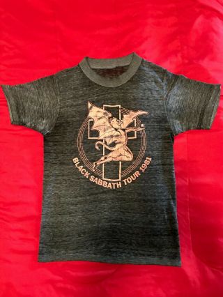 Vintage Black Sabbath T Shirt World Tour Size Small Uk Dates 1981 80s Ozzy Rare