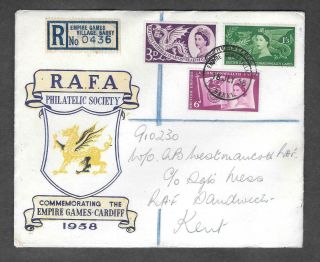 1958 Games On Rafa Fdc With Rare Barry Hooded Cancel.  Cat £600.