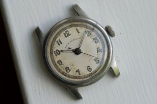 Vintage A.  R.  & J.  E.  Meylan Military Watch With Lemania 192 1940s Estate Rare Nr