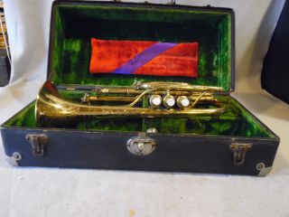 Vintage Rare Carlin Music Co.  Brass Cornet Indianapolis Ind.  German 1911 - 1937