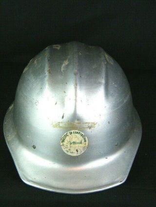Vintage E.  D.  Bullard Co.  Hard Boiled " Roughneck " Aluminum Hard Hat Size 6.  5 - 8