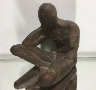 Vtg.  Jaru Pottery Co Mid Century Mod Brutalist Male Nude Figure Sculpture