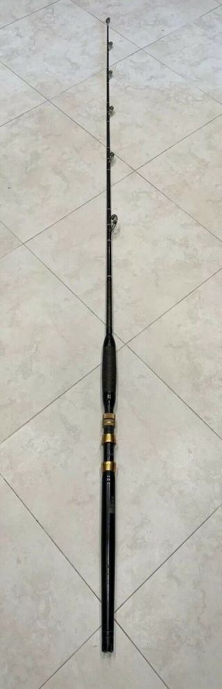 Aftco Roller Rod Vtg Black Removable Butt Pole Trolling Rod