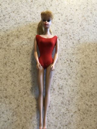 Vintage Barbie Blonde Ponytail Doll W/clothes & Accessories By Mattel