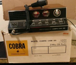 Vintage Cobra Cam 89 Cb Base Station Radio 23 Channel Japan Very