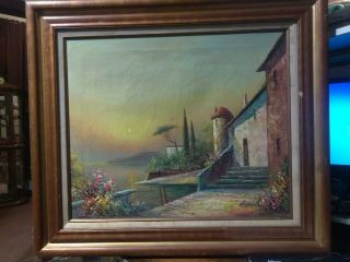 Vintage Oil Painting Signed By Italian Artist " Rossini " 24x20