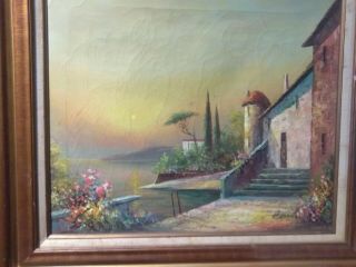 VINTAGE OIL PAINTING SIGNED BY ITALIAN ARTIST 