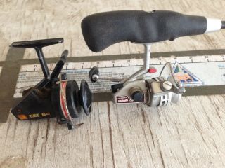 Vintage Daiwa Mini Spin Rod And Mini Spin Reel And A Zebco 64 Spinning Reel