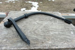 25 " Black Volchatka (wolf - Killer) Short Raw Leather Cossack Whip