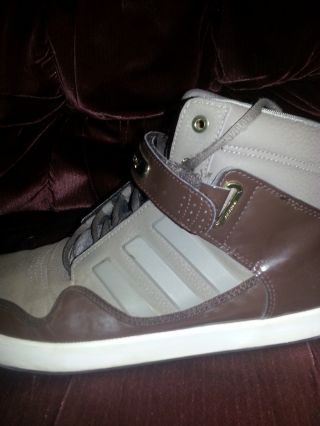 Adidas high top brown & tan size 13 rare vintage sneakers Men shoes 2