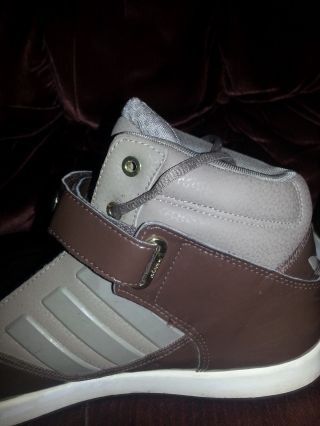 Adidas high top brown & tan size 13 rare vintage sneakers Men shoes 4