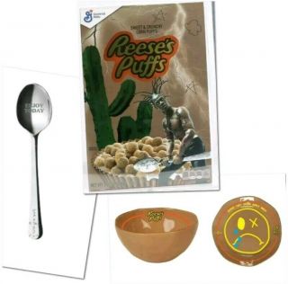 Travis Scott X Reese’s Puffs Full Set Cereal,  Bowl,  Spoon Rare