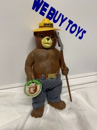 Vintage Dakin Smokey The Bear Figure Prevent Forest Fires With Factory Tag Wow