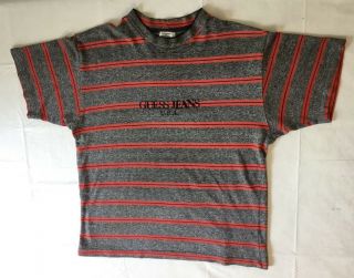Rare Vintage Guess Jeans Usa Georges Marciano Striped Shirt