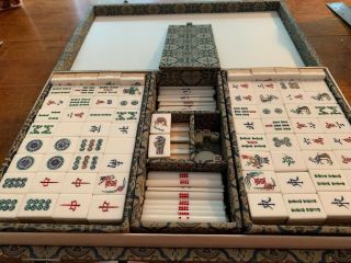 Vintage Bone And Bamboo Mahjong Set “mah Jong” “mah Jongg”
