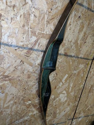 Bear Archery GREEN & BLACK Grizzly Recurve Bow Right Hand 58” 45X RARE 4