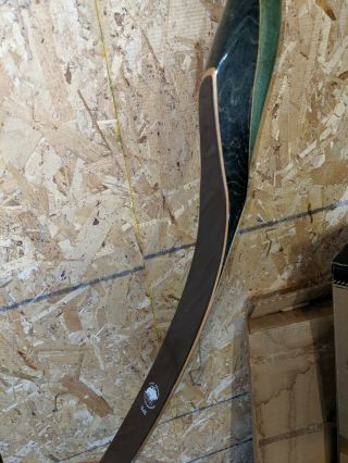 Bear Archery GREEN & BLACK Grizzly Recurve Bow Right Hand 58” 45X RARE 9