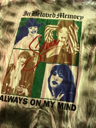 Vintage 1990s Selena Quintanilla Rare Bootleg Rap T - Shirt Always On My Mind Xl