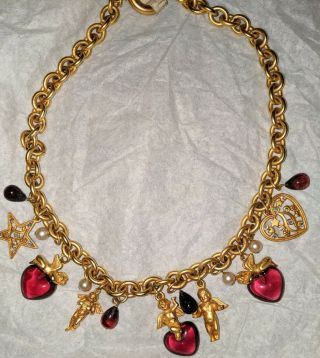 Kirks Folly Vintage Angel Charm Necklace And Bracelet
