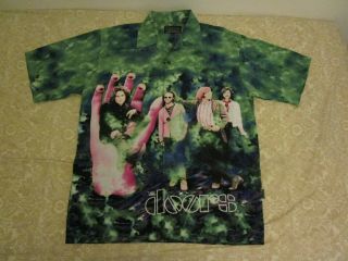 Vintage The Doors Band Button Front Shirt By Dragonfly Mens Sz Xl