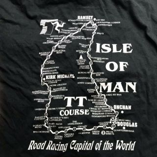 Vintage Isle Of Man TT Races Motor Sports Bikes Black Size Medium Tee Shirt 7