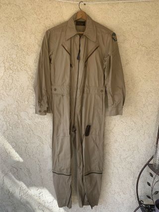 Vintage 1940s Wwii 1944 K - 1 Army Air Force Cotton Very Light Flight Suit M Long