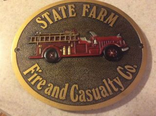 Vintage State Farm Insurance Cast Metal Advertising Sign