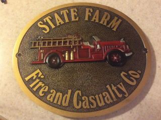 Vintage STATE FARM INSURANCE Cast Metal ADVERTISING SIGN 2