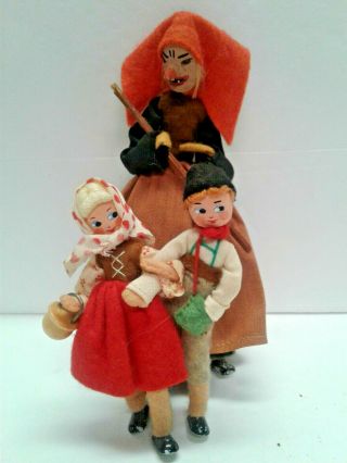 Baps Dolls Hansel & Gretel & The Old Witch Vintage Germany Wicked Wood Purse