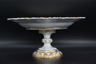 Meissen Antique Gilded Gold Pedestal Centerpiece Bowl 2