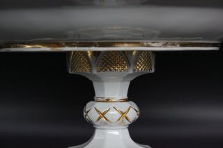 Meissen Antique Gilded Gold Pedestal Centerpiece Bowl 4