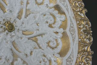 Meissen Antique Gilded Gold Pedestal Centerpiece Bowl 5
