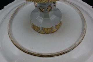 Meissen Antique Gilded Gold Pedestal Centerpiece Bowl 8