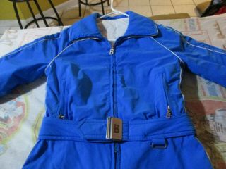 Vintage Bogner Blue Women ' s Ski Suit Size 10 2