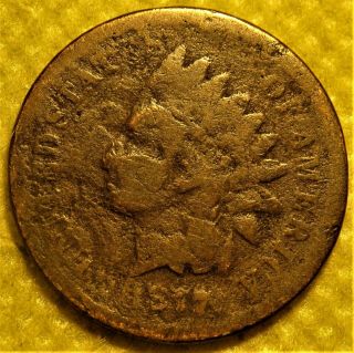 1877 Indian Head Cent.  Rare Key Date To The Series