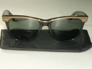 Vintage B&l Ray Ban Street Neat Black/tortoise Blend Wayfarer Ii G15 Sunglasses