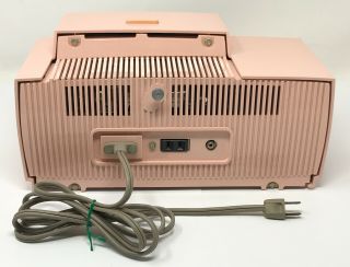 Vintage GE General Electric Pink Alarm Clock Tube Radio Model C - 416 C 8