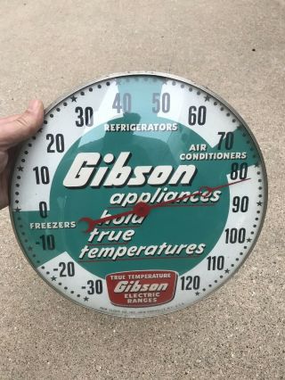 Vintage Gibson Appliances Advertising Thermometer Pam Vivid Front,  Rough Back