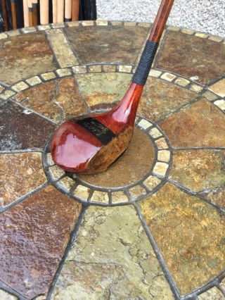 Jack White Hexagon Shape Shaft Brassie vintage antique hickory golf clubs 3